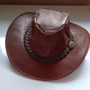 Outback Kangaroo Softy Hat Leather Australia Size Small